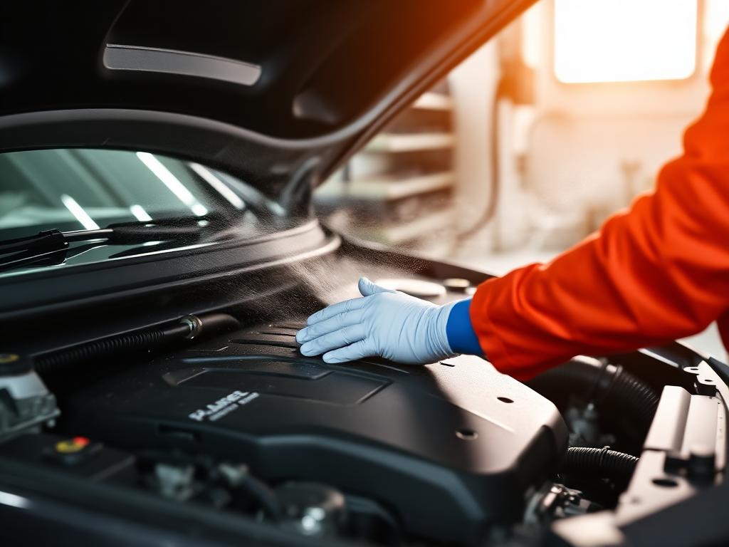 Lavado de motor en seco